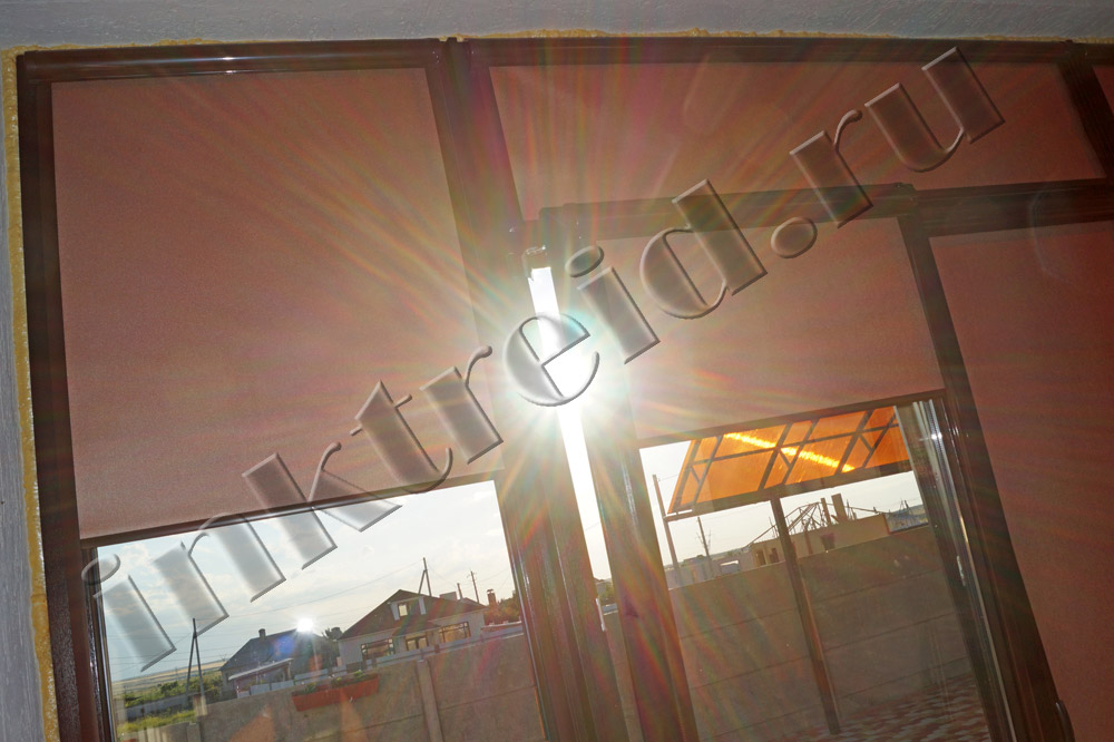Рулонные шторы на коричневые окна Волгоград на заказ 